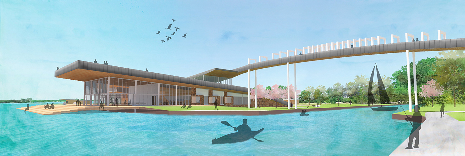 Matthew Northcott '19's vision for the underused waterfront in the Jefferson/Chalmers area of Detroit.