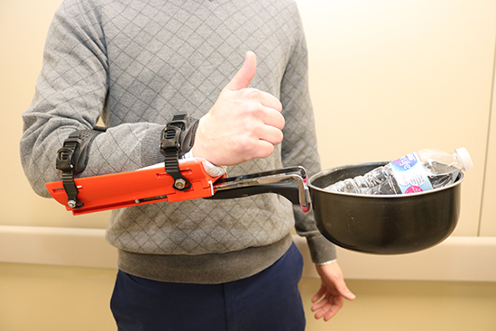 This device can help people who have limited ability to lift heavy objects.