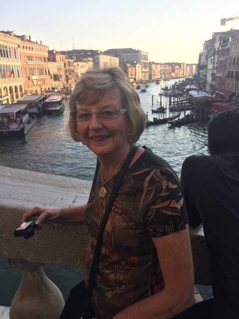 Sandi Jones on a trip to Venice.