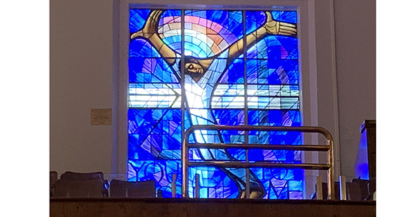 This donated window adorns the 16th Street Baptist Church in Birmingham, Ala., where four little girls were killed in a Ku Klux Klan bombing in 1963.