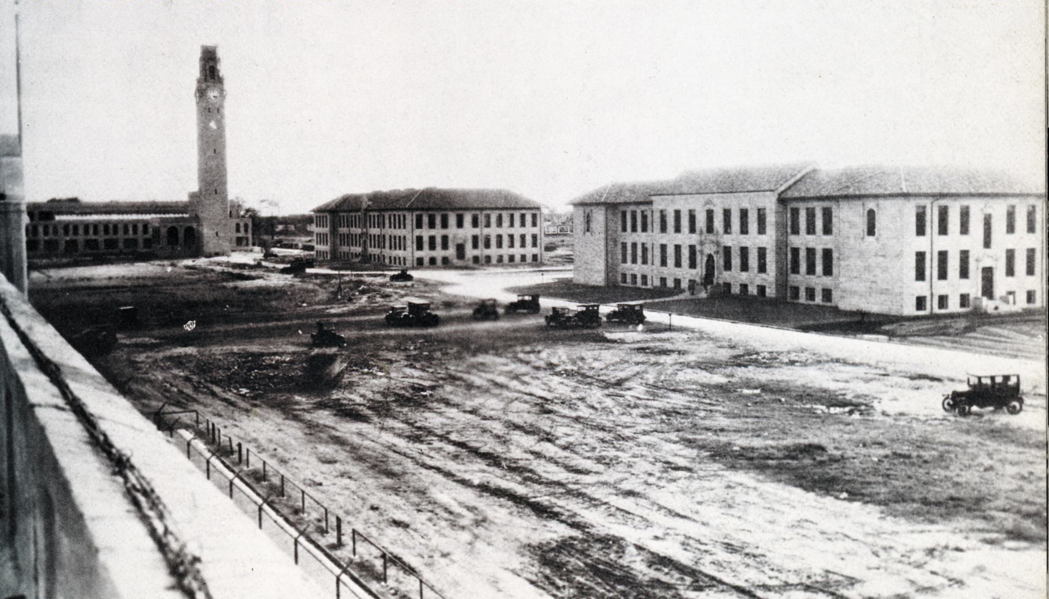 It was this photo of the McNichols Campus under construction that inspired Ken Tash '78 to start his Facebook group dedicated to University of Detroit Mercy history.