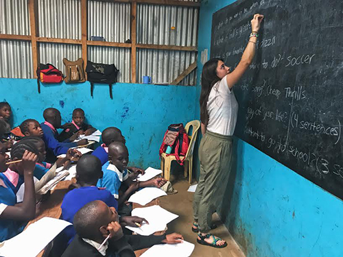 Sarah Hirschmann taught in Kenya one summer.