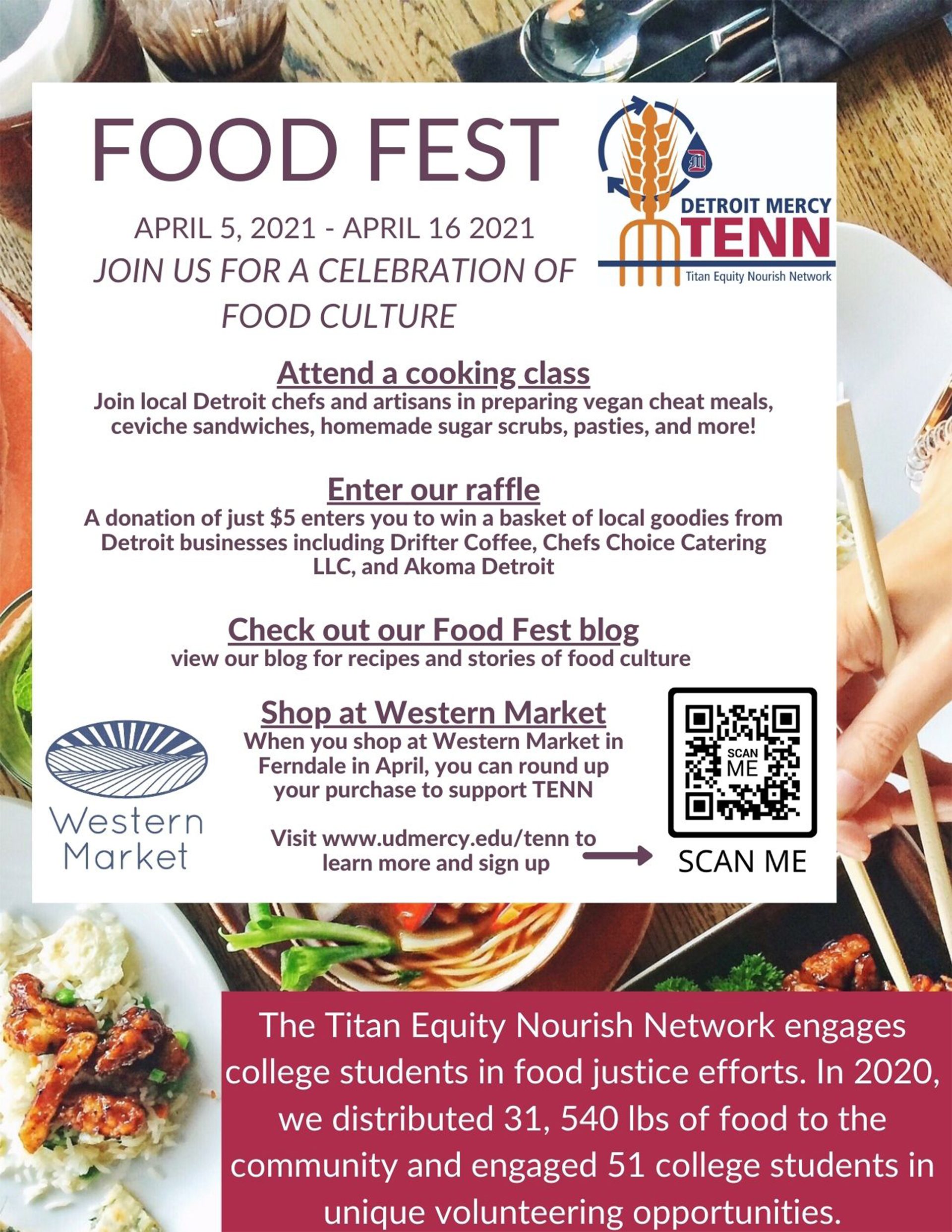 Tenn Food Fest Cooking Classes And Raffle Detroit Mercy Campus Connection
