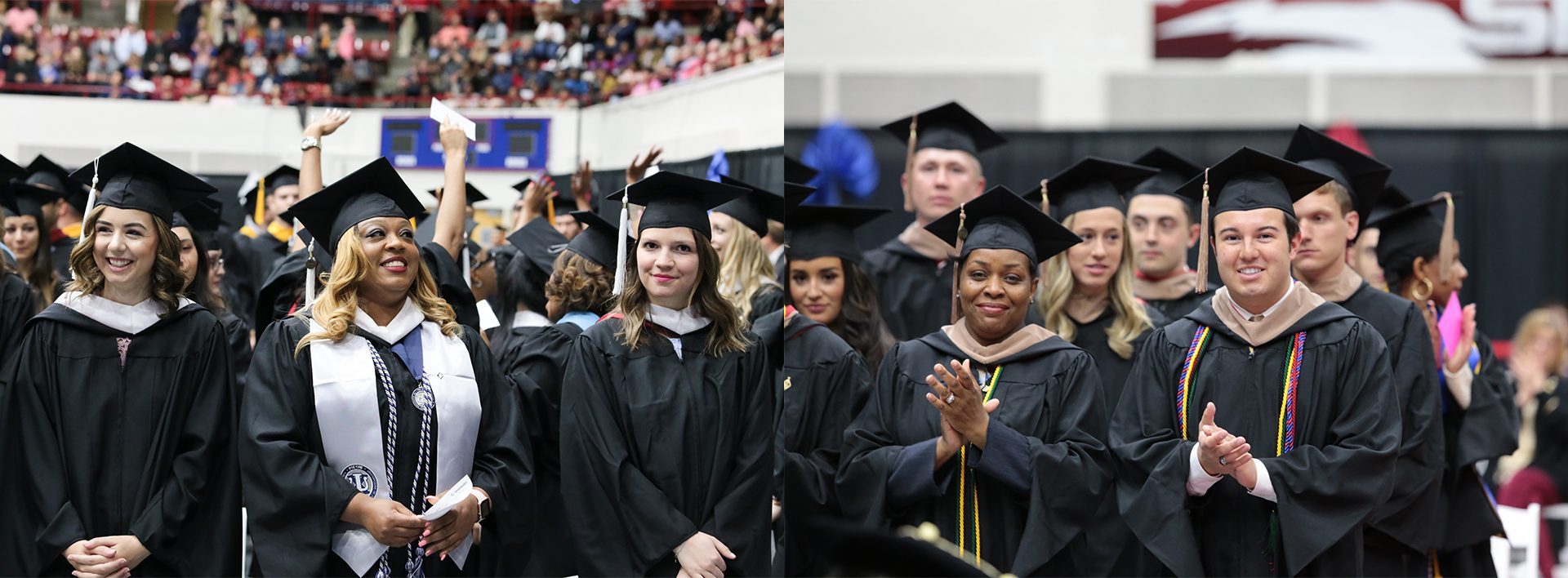 Detroit Mercy Class of 2020 cheering at Commencement.