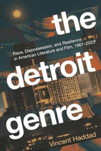 A graphic of the book cover of The Detroit Genre.