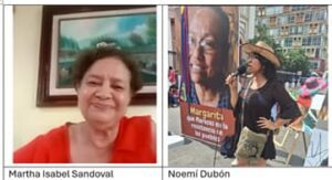 Two images of women, Martha Sandoval and Noemi Dubon