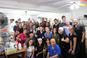 A group of UDM students and faculty during a mission trip to Jamaica.