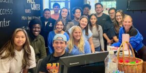 A group of students in Student Success Center