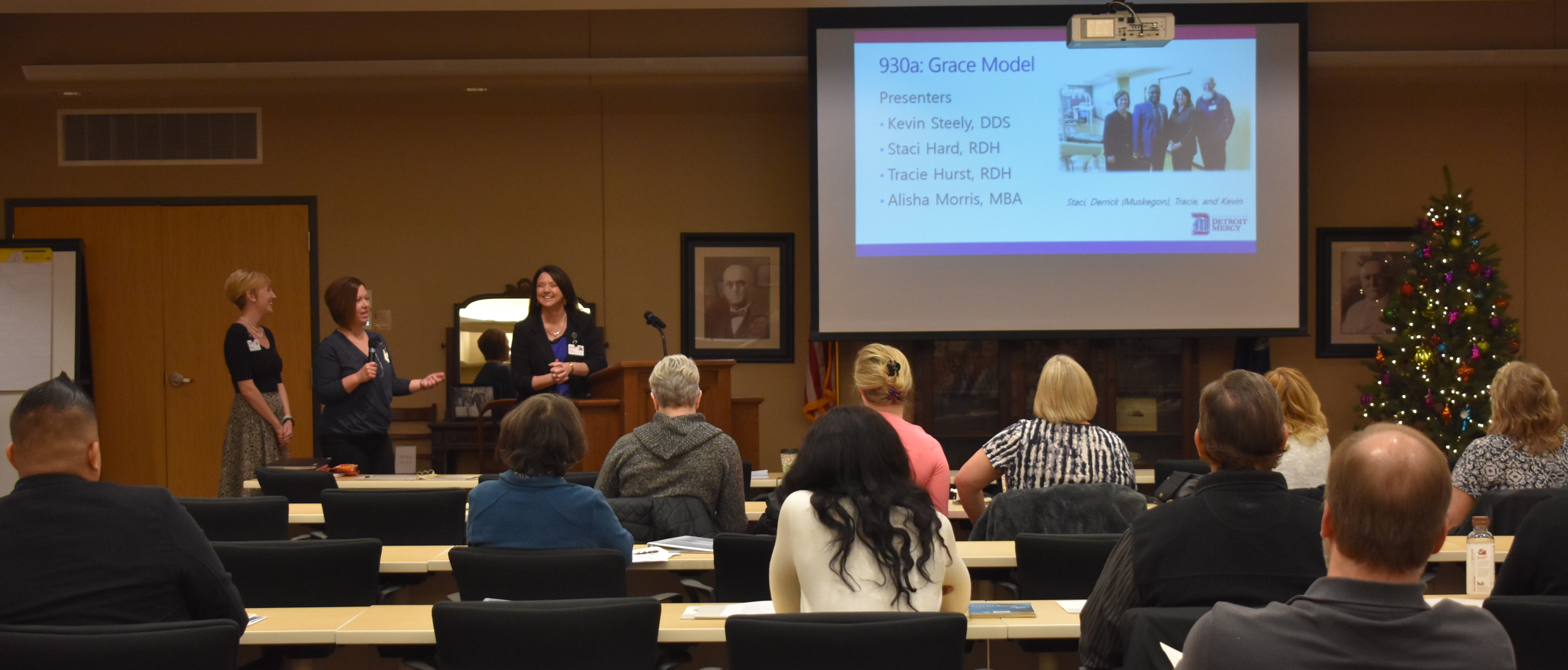 Grace Health Team presents to audience