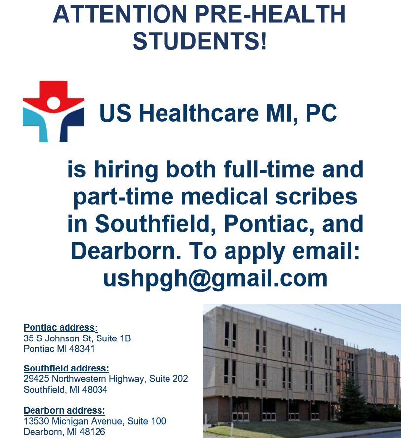 Full and PartTime Medical Scribe Positions in Southfield, Pontiac and